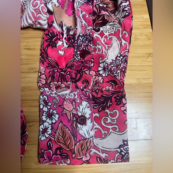 NWOT Maria Cher- Besula Pilar 100% Silk Button Down Blouse. Size XS. - Picture 7 of 9